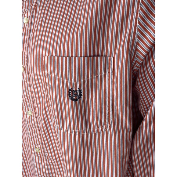 Chaps Ralph Lauren Dress Shirt Long Sleeve Button Down Easy Care Red Men Large - Picture 3 of 4
